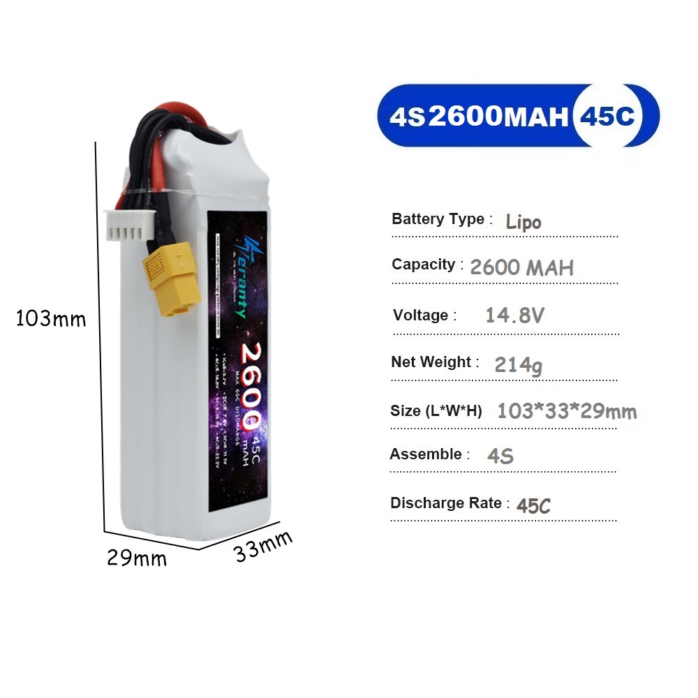 4S LiPo Battery 14.8V 1500mah  - Drone Carrera Rc recension och pris