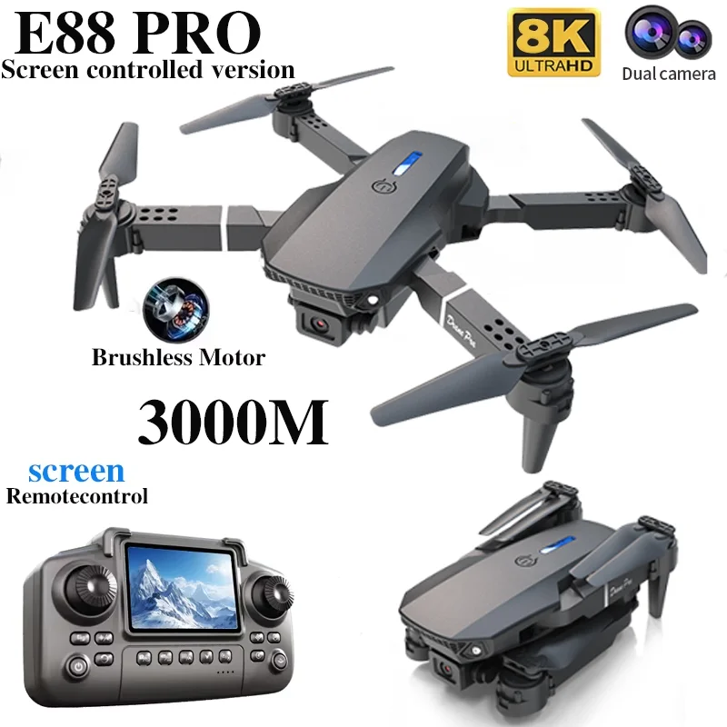 Professional E88 PRO Drone wit - Drone Rc Plegable recension och pris
