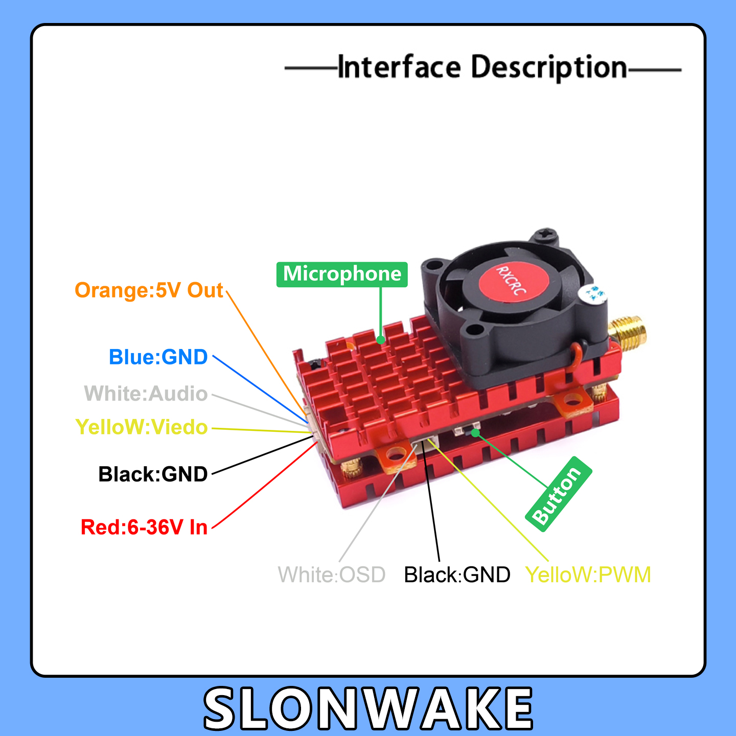 SLONWAKE 5.8G 2W VTX FPV 1800T - Drone Rc Plegable recension och pris