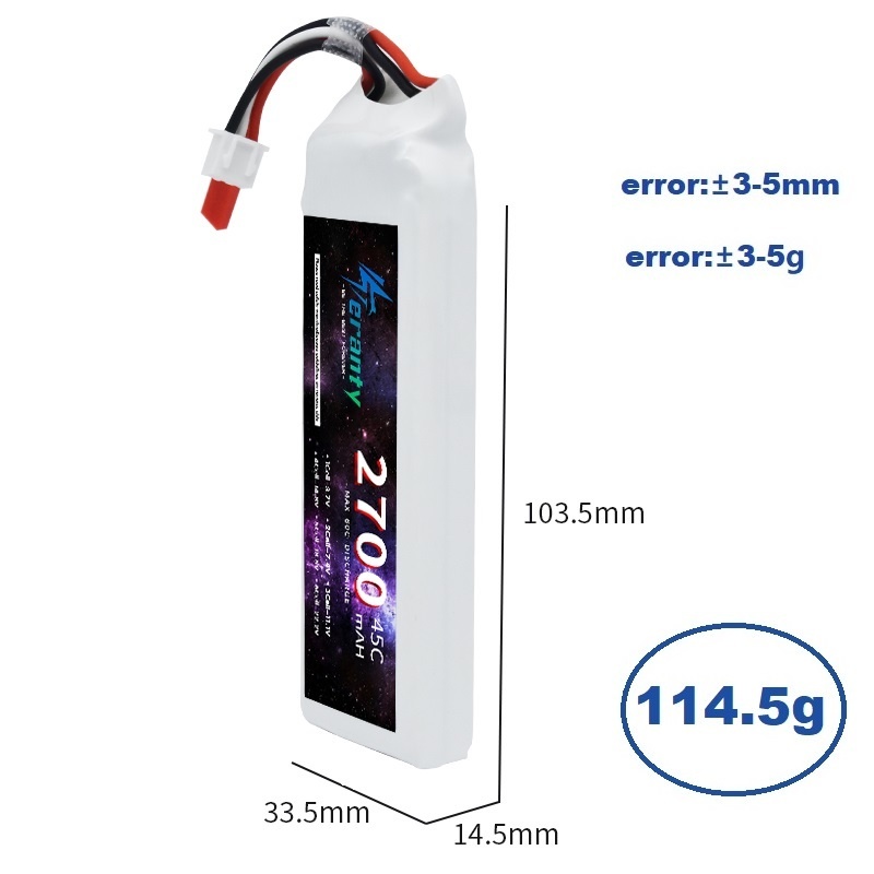 1/3PCS 2S 7.4V Lipo Battery 27 - Drone Carrera Rc recension och pris