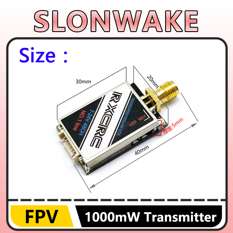 SLONWAKE  5.8G 48CH 1W VTX 100 - Vtx Video Transmitter recension och pris
