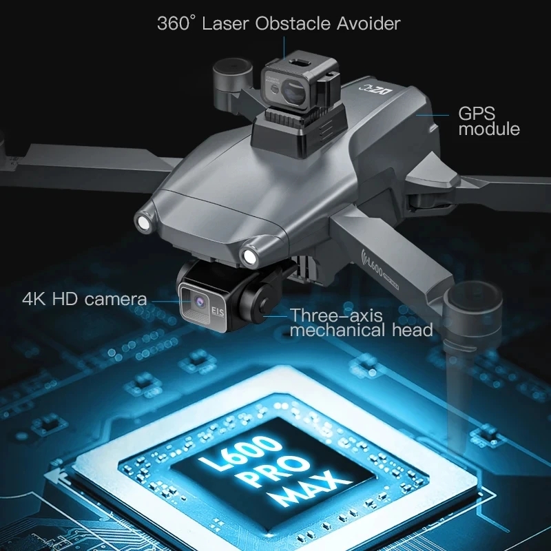 L600 PRO MAX GPS Drone Profess - Drone Rc Plegable recension och pris