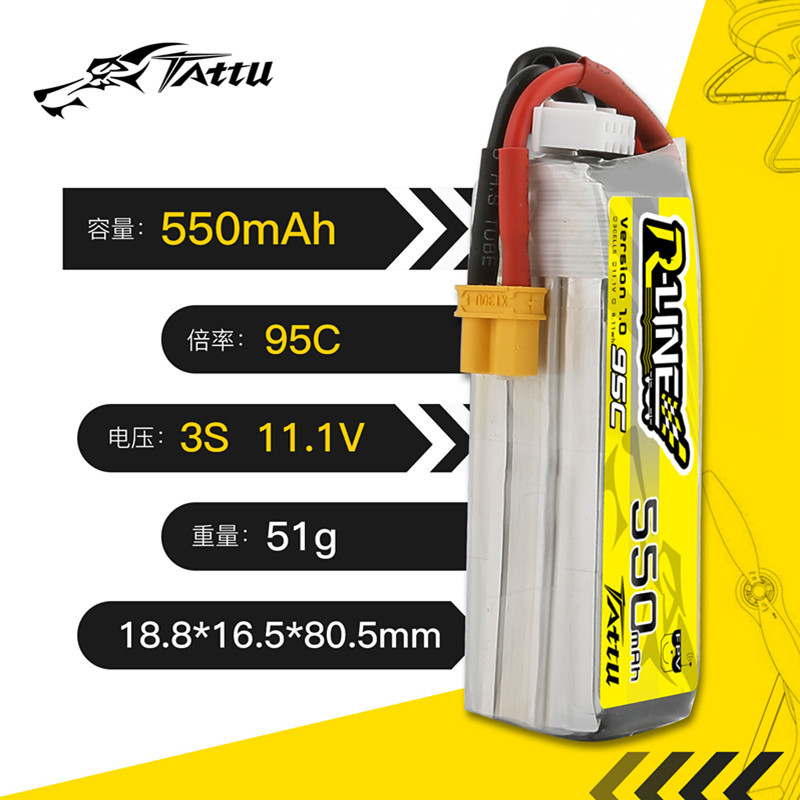 Upgrade TATTU R-LINE 1.0 550mA - Drone Carrera Rc recension och pris