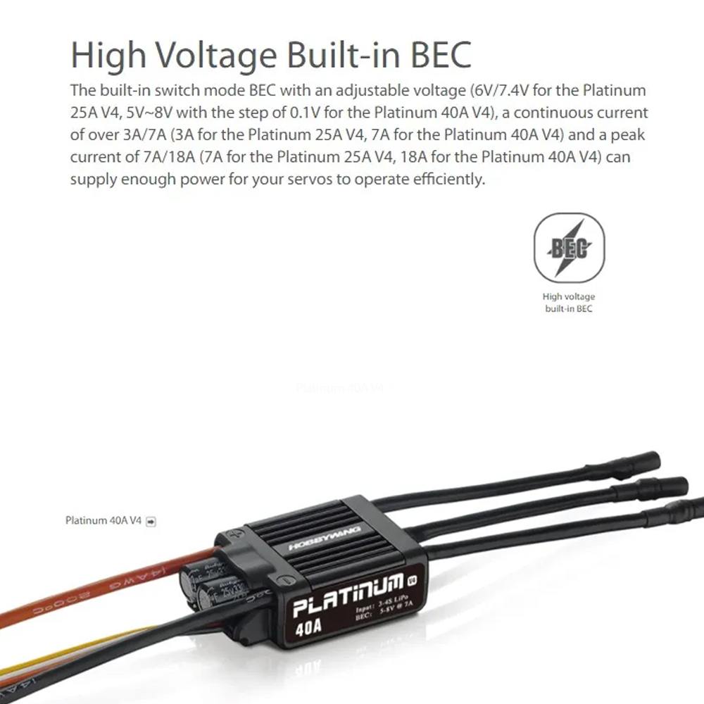 Hobbywing Platinum 25A V4 Brus - Drone Rc V4 recension och pris