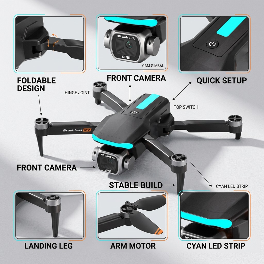 New M7 RC Drone Professional 8 - Drone Dji Rc 2 recension och pris