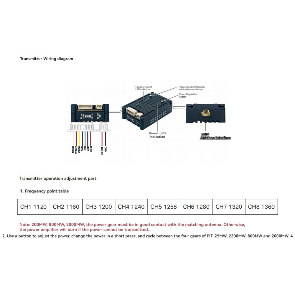 AS96-1.2G 2W VTX 8CH 2000Mw FP - Vtx Video Transmitter recension och pris